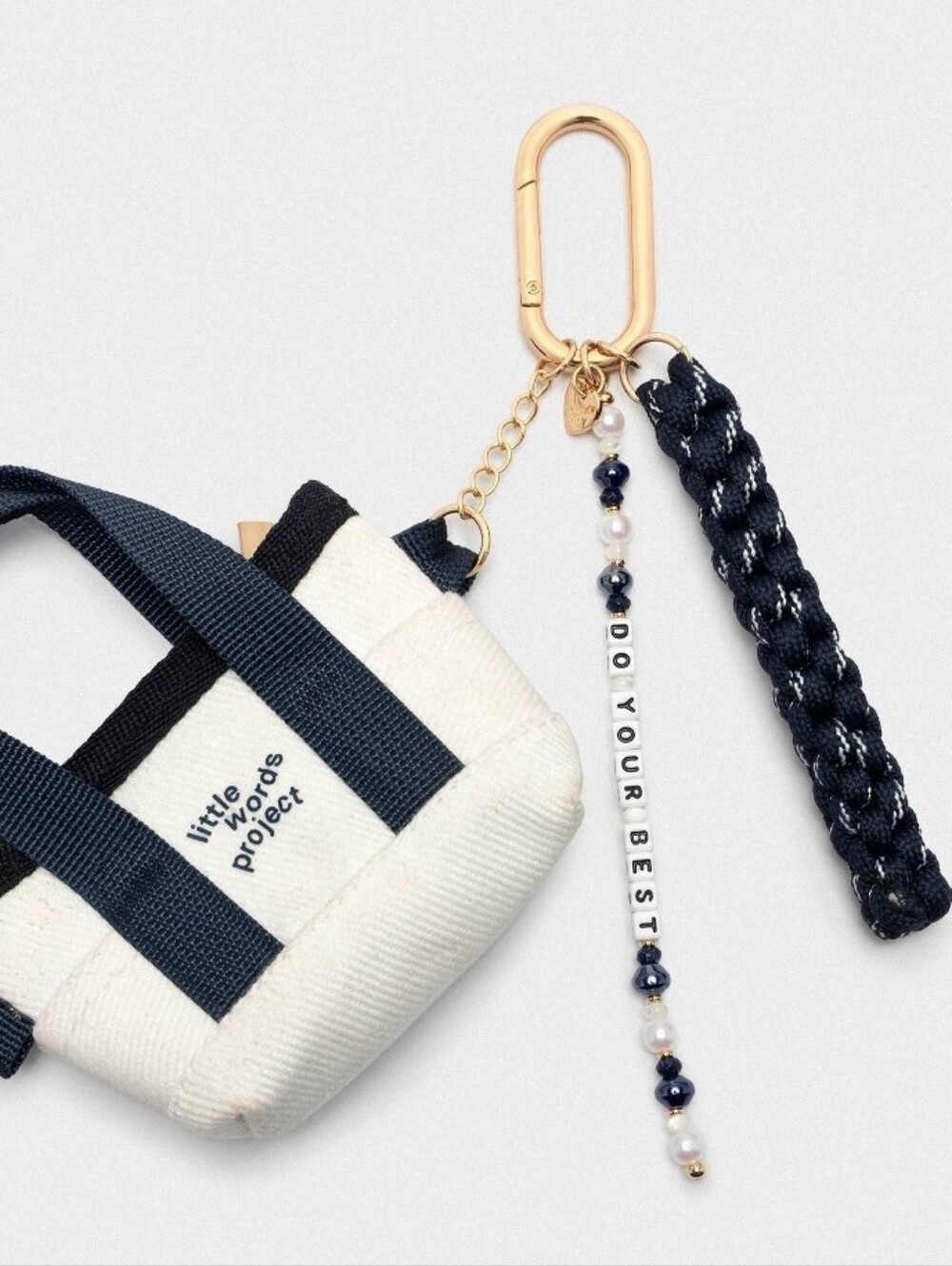Little Words Project, "Do Your Best," Beaded Keychain Bag Charm